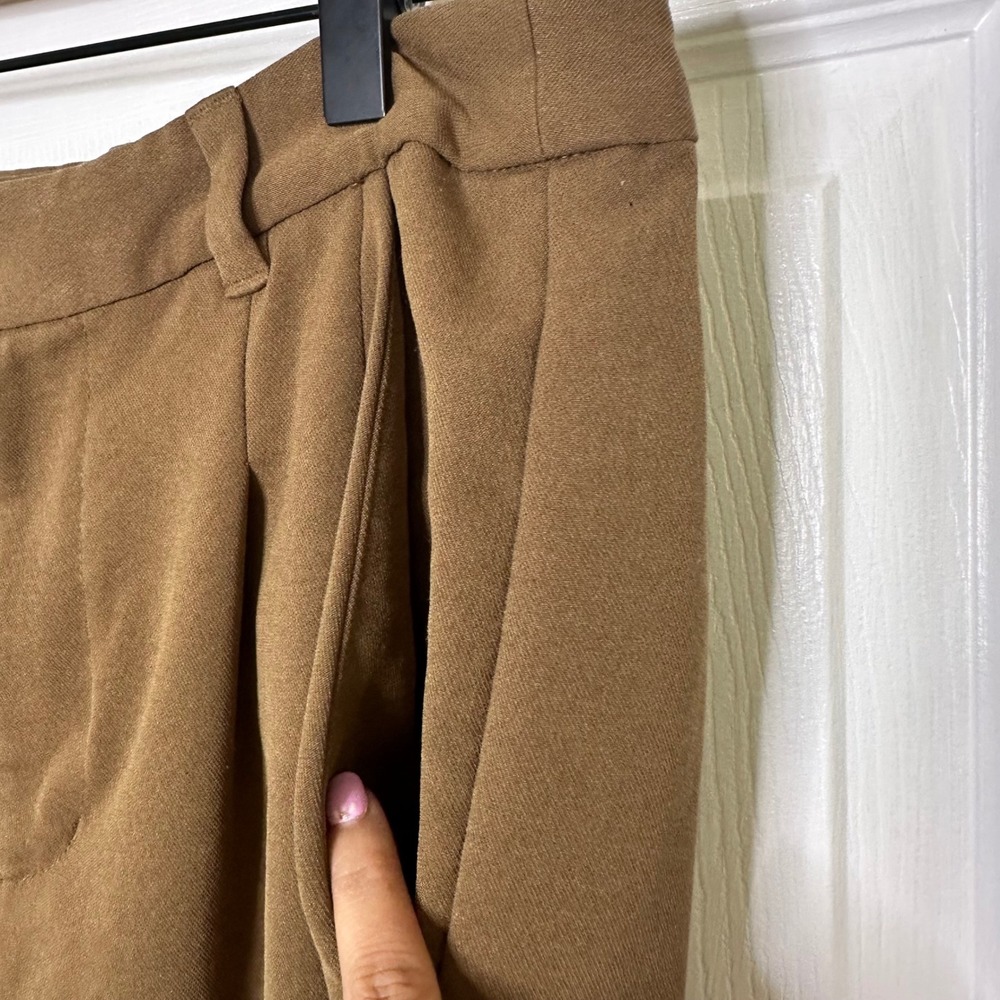 Madewell Brown High-Waist Tailored Trousers - Picture 3 of 8